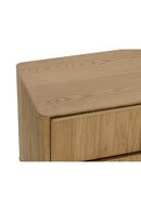 Rectangular Rustic Oak & Gold Nightstand | Splendido Kalla | Oroa.com