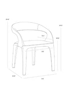 Open-Back Leather Look Dining Chair | Splendido Atika | Oroa.com