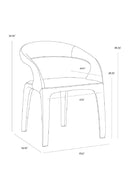 Open-Back Leather Look Dining Chair | Splendido Atika | Oroa.com