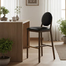 Black Round-Back Bar Stool | Splendido Orabell