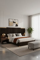 Channeled Panel Headboard King Bed | Splendido Tarrant | Oroa.com