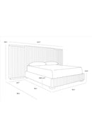 Channeled Panel Headboard King Bed | Splendido Tarrant | Oroa.com