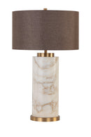Gray Linen Marble Table Lamp | Splendido Apollolina | Oroa.com
