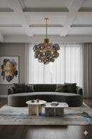 Gray Glass Orbs Chandelier | Splendido Dionis | Oroa.com