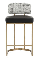 Brass Frame Upholstered Counter Stool | Splendido Larissa | Oroa.com