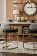 Brass Frame Upholstered Counter Stool | Splendido Larissa | Oroa.com