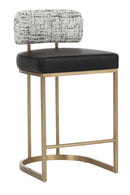 Brass Frame Upholstered Counter Stool | Splendido Larissa | Oroa.com