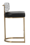 Brass Frame Upholstered Counter Stool | Splendido Larissa | Oroa.com