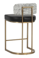 Brass Frame Upholstered Counter Stool | Splendido Larissa | Oroa.com