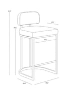 Brass Frame Upholstered Counter Stool | Splendido Larissa | Oroa.com