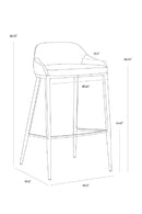 Low-Back Leather Look Bar Stool | Splendido Astra | Oroa.com