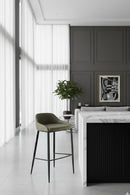 Low-Back Leather Look Bar Stool | Splendido Astra | Oroa.com