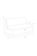 White Rectangular Banquette | Splendido Donatella | Oroa.com