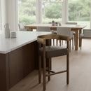 Brown Ash Curved Bar Stool | Splendido Manolo