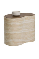 Freeform Travertine-Look Indoor/Outdoor Coffee Table | Splendido Ishiko | Oroa.com