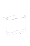 Freeform Travertine-Look Indoor/Outdoor Coffee Table | Splendido Ishiko | Oroa.com