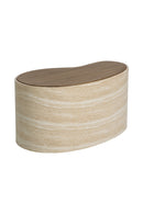 Freeform Travertine-Look Indoor/Outdoor Coffee Table | Splendido Ishiko | Oroa.com