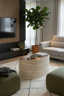 Freeform Travertine-Look Indoor/Outdoor Coffee Table | Splendido Ishiko | Oroa.com