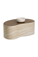 Freeform Travertine-Look Indoor/Outdoor Coffee Table | Splendido Ishiko | Oroa.com