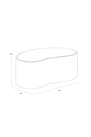 Freeform Travertine-Look Indoor/Outdoor Coffee Table | Splendido Ishiko | Oroa.com