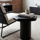 Black Organic-Shaped Indoor/Outdoor End Table | Splendido Detti