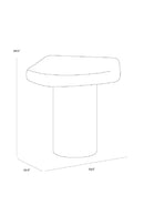 Black Organic-Shaped Indoor/Outdoor End Table | Splendido Detti | Oroa.com