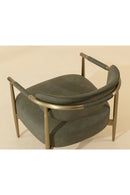 Gold-Framed Leather Lounge Chair | Splendido Heloise | Oroa.com