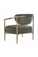 Gold-Framed Leather Lounge Chair | Splendido Heloise | Oroa.com