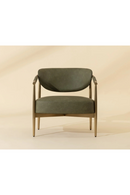 Gold-Framed Leather Lounge Chair | Splendido Heloise | Oroa.com