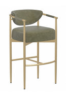 Gold Framed Leather-Look Bar Stool | Splendido Heloise | Oroa.com