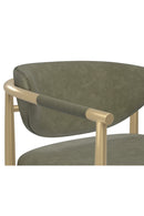 Gold Framed Leather-Look Bar Stool | Splendido Heloise | Oroa.com