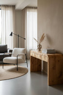 Hospitality furniture - Burl Veneer Console Table - www.oroatrade.com