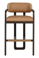 Brown Leather Bar Stool | Splendido Madrone | Oroa.com