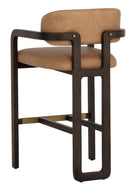 Brown Leather Bar Stool | Splendido Madrone | Oroa.com