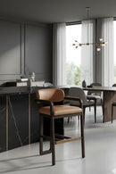 Brown Leather Bar Stool | Splendido Madrone | Oroa.com