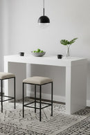 Contract furniture - Gloss White Counter Table - www.oroatrade.com