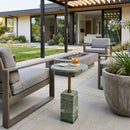 Marble-Look Indoor/Outdoor End Table | Splendido Mizani