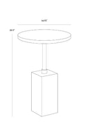 Marble-Look Indoor/Outdoor End Table | Splendido Mizani | Oroa.com