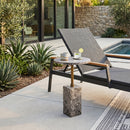 Marble-Look Indoor/Outdoor End Table | Splendido Mizani