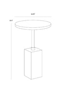 Marble-Look Indoor/Outdoor End Table | Splendido Mizani | Oroa.com