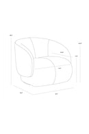 Boucle Swivel Lounge Chair | Splendido Camie | Oroa.com