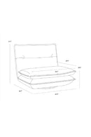 Swivel Armless Lounge Chair | Splendido Colson | Oroa.com