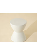 White Hourglass Indoor/Outdoor End Table | Splendido Logan | Oroa.com