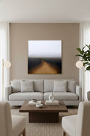 Contemporary Abstract Art with Gold Frame | Splendido Autumn Silence | Oroa.com
