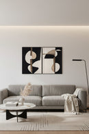 Black Abstract Modern Art Set (2) | Splendido Good Neighbours | Oroa.com