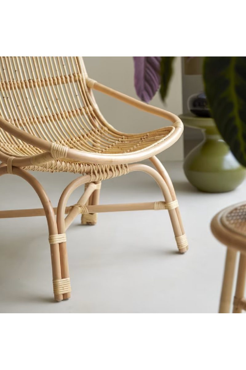 Varnished Rattan Lounge Chair | Tikamoon Pia | Oroatrade.com