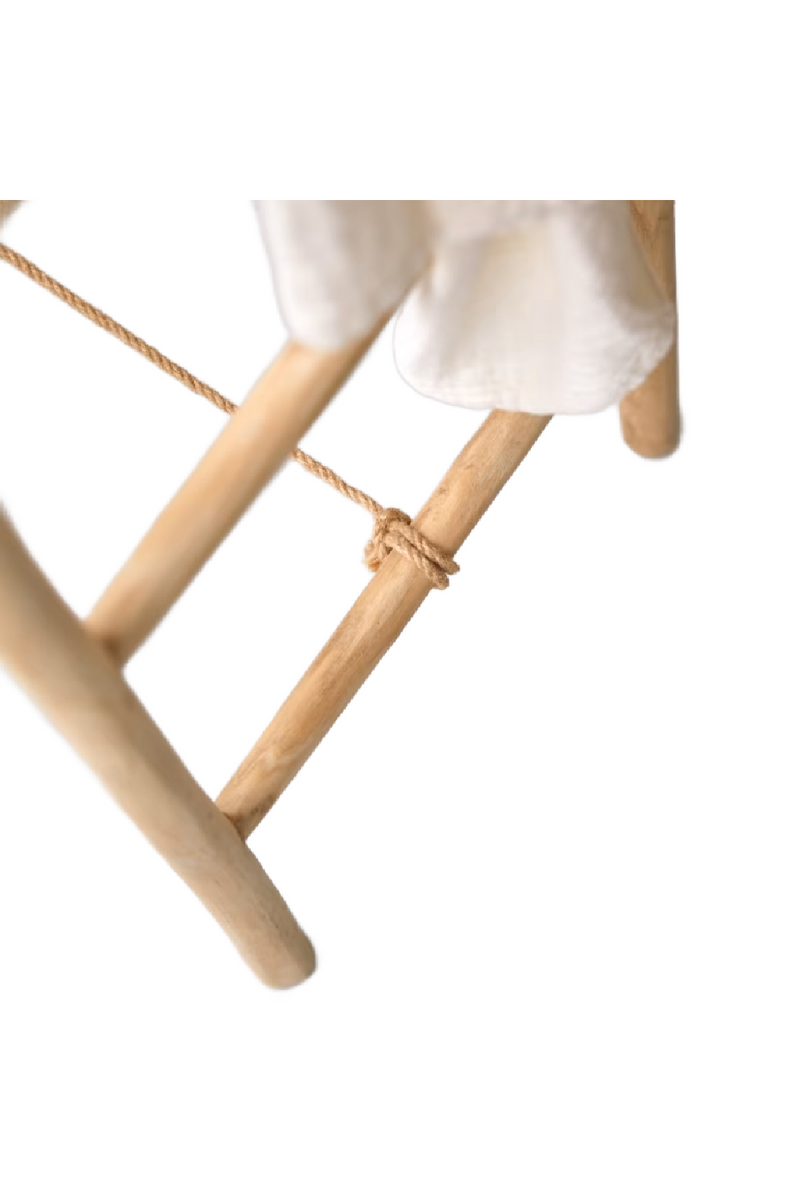 Solid Teak Ladder Towel Rack | Tikamoon Kilim | Oroatrade.com