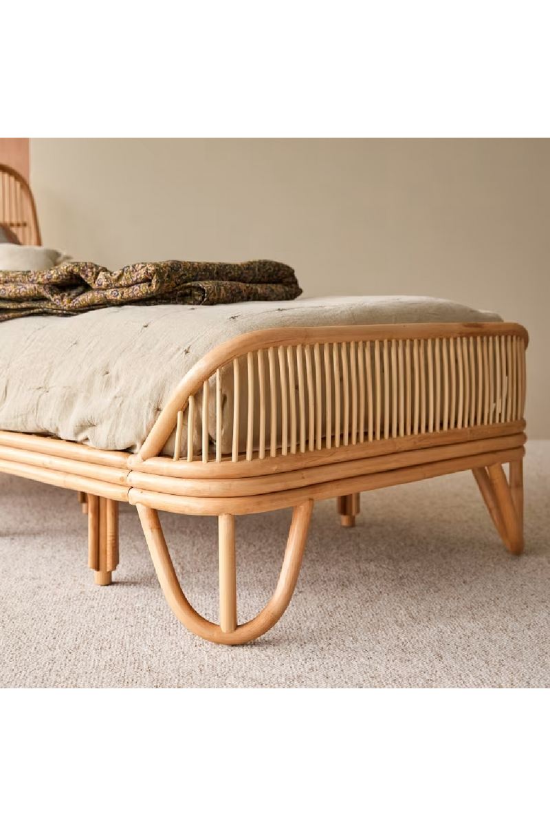 Varnished Rattan Bed | Tikamoon Simone | Oroatrade.com