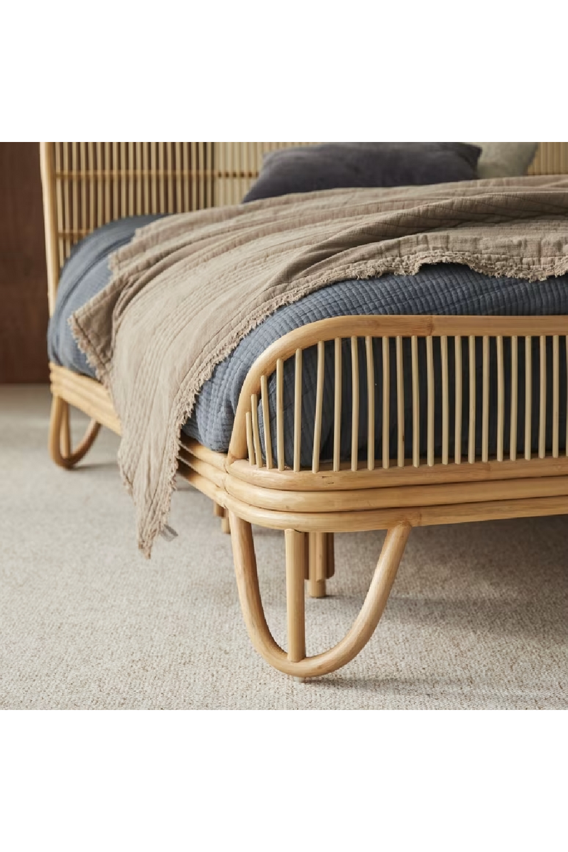 Varnished Rattan Bed | Tikamoon Simone | Oroatrade.com