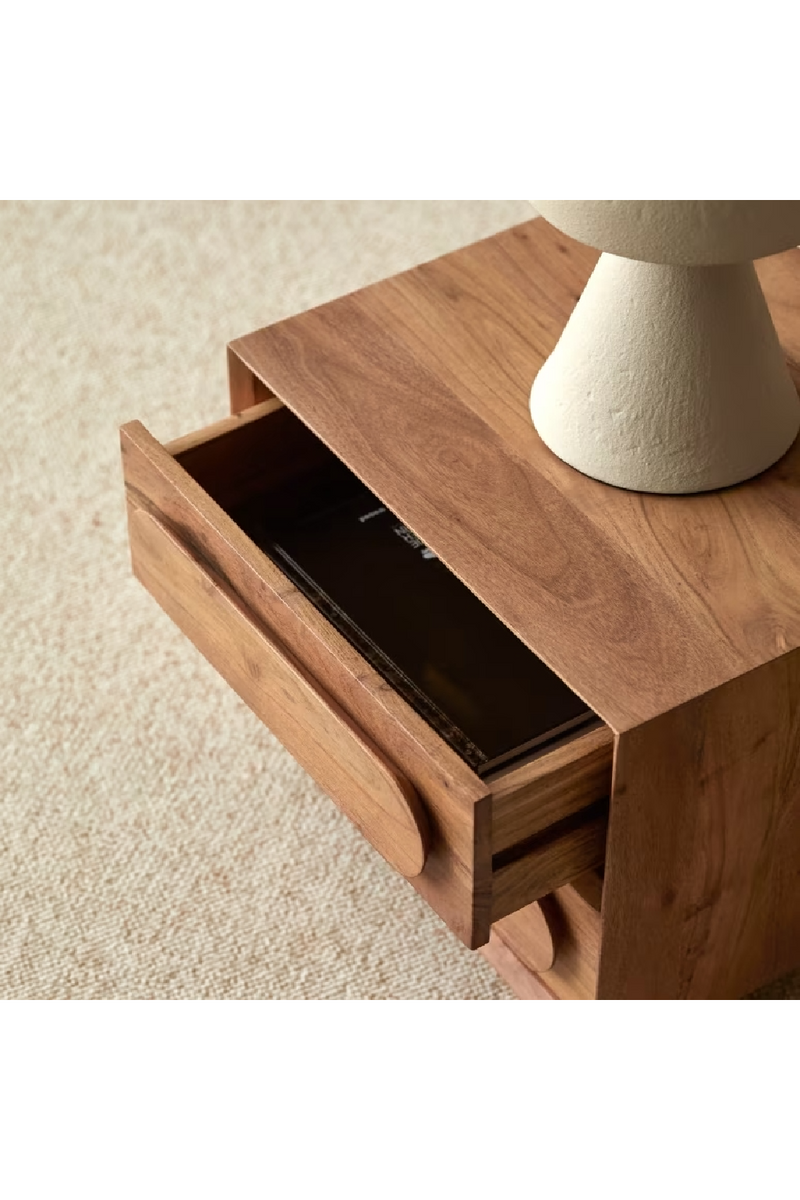 Solid Acacia Bedside Cabinet | Tikamoon Olga | Oroatrade.com